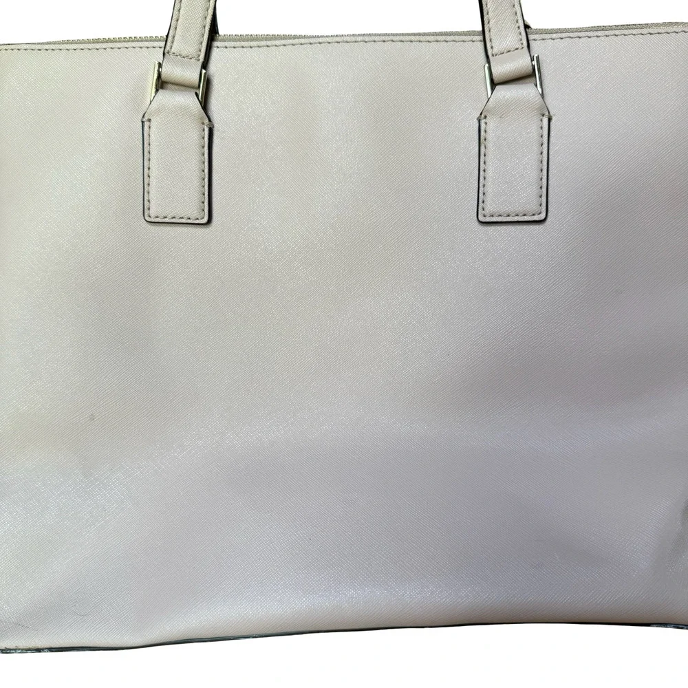 Kate Spade New York Light Pink Large Tote Shoulder Bag Purse Leather 16x11x6